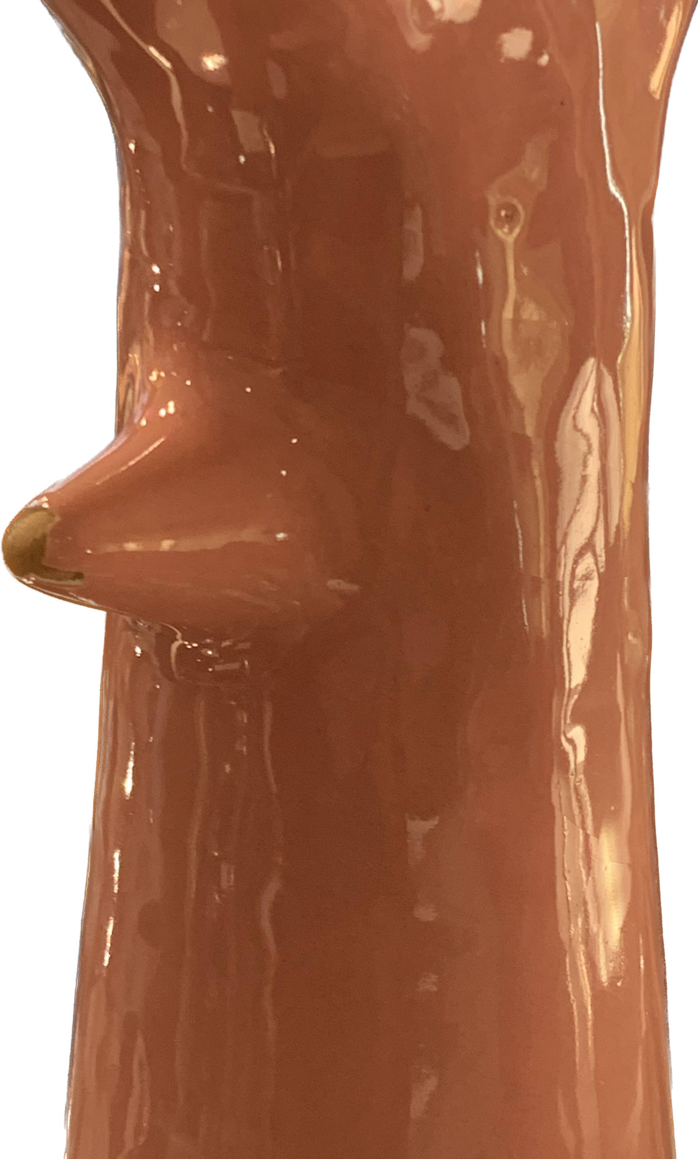 Vintage ceramic candlestick vase