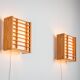 Paire de lampes murales en pin produites par Alda Sweden