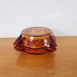 2 vintage luminarc amber star ashtrays from the 1970s