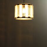 Crystal Glass and Brass Pendant by Jablonecké Sklárny