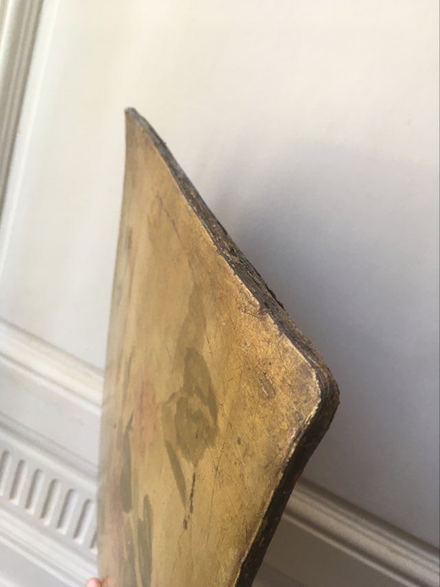 Peinture huile sur carton ancienne