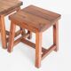 Set of 4 vintage pine stools. France, 1980s