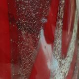 Ancien vase rouge pâte de verre Bob Le Bleis