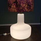 Mid-Century Pink & White Glass Floor Lamp