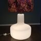 Lampadaire en verre rose mi-siècle & blanc