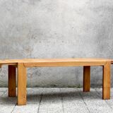 Extendable dining table in solid elm 1980 Regain