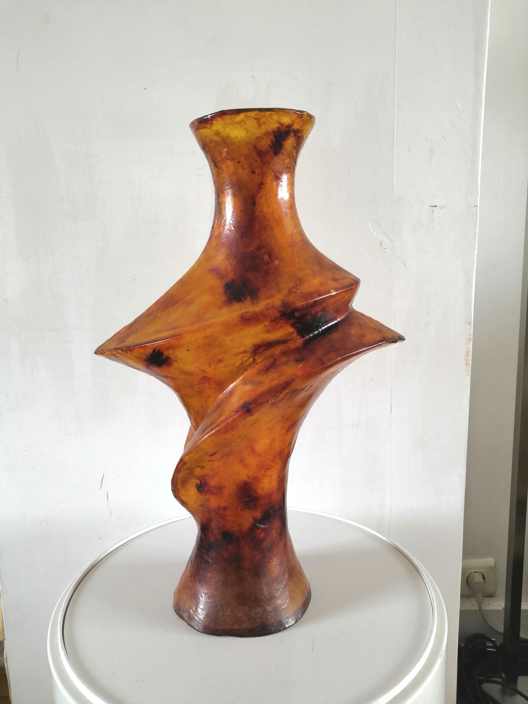 Freeform vase in resin design 70s