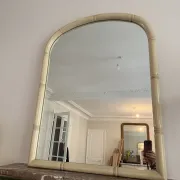 Ivory bamboo-style mirror