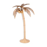 Outdoor synthetic rattan coconut tree floor lamp