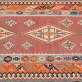 Oriental kilim rug Shiraz Gashgai antique: 1.50 x 3.50 metres