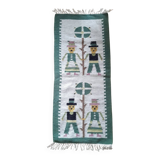 Small wool rug with a 70s Danish folk pattern.