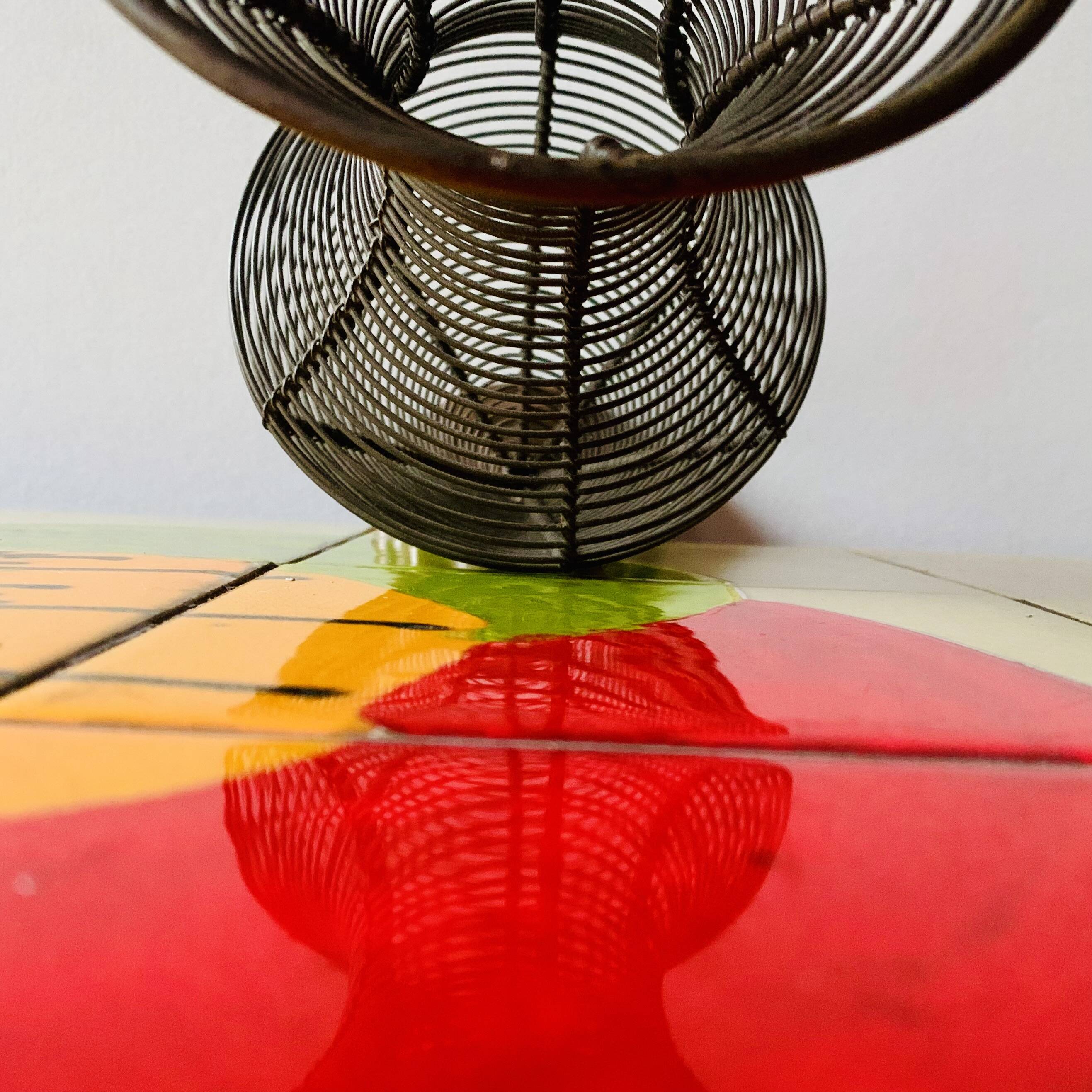 Old decorative wire vase