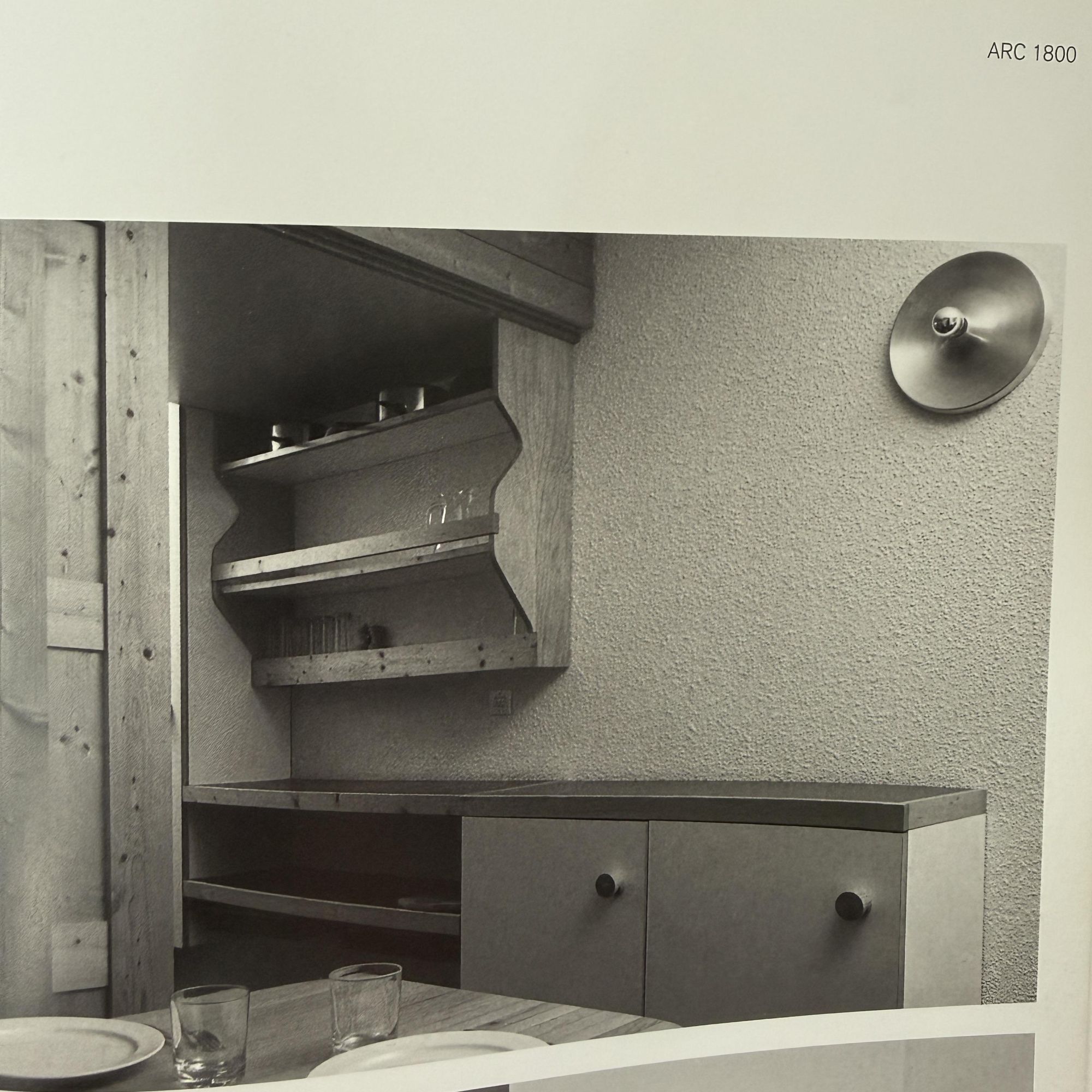 Wall light selected by Charlotte Perriand for Les Arcs around 1970.