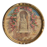 Antique medallion painting