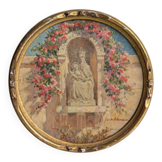 Antique medallion painting