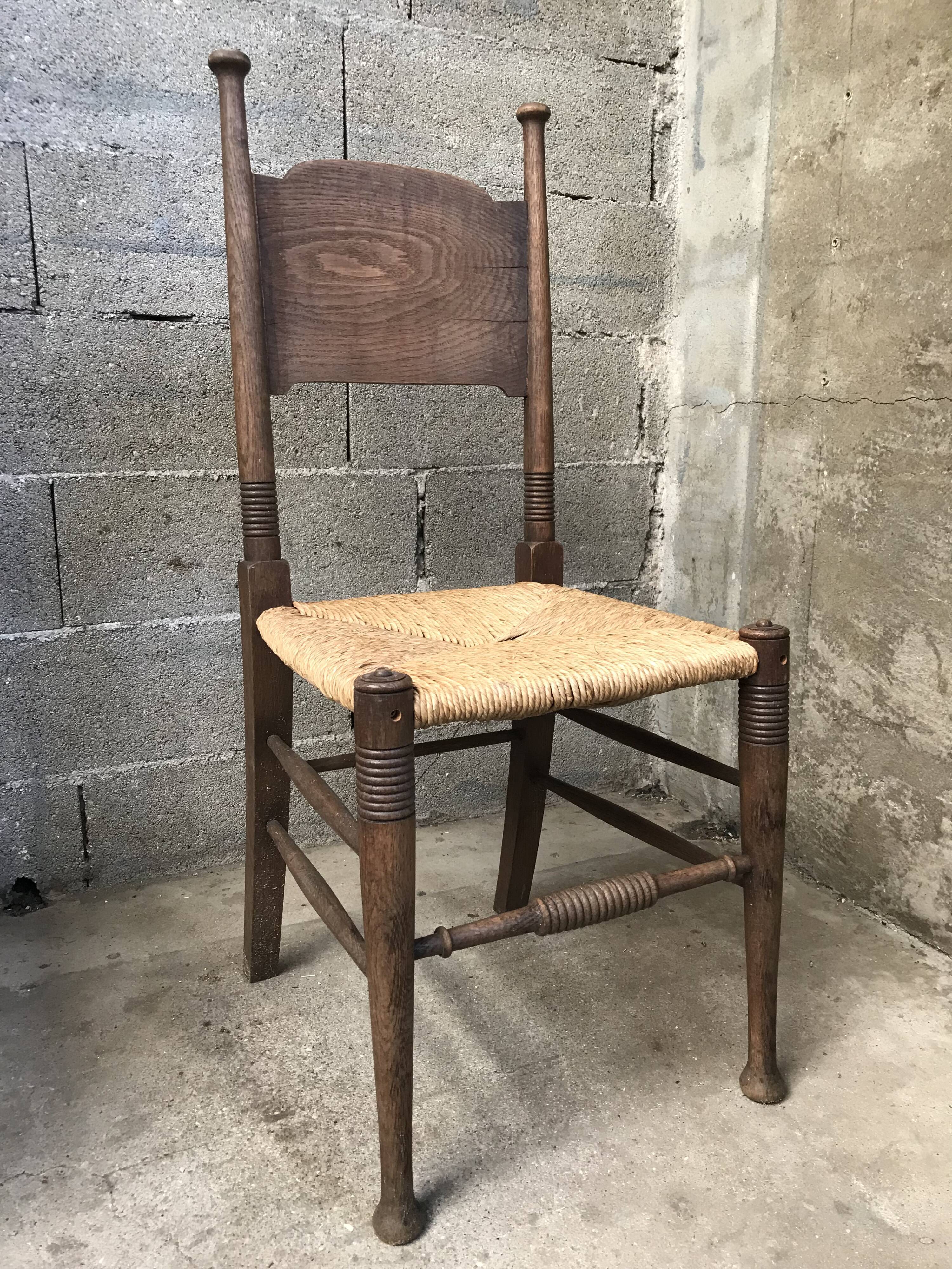 Pair of chairs by E G Punnett edition William Birch circa 1910