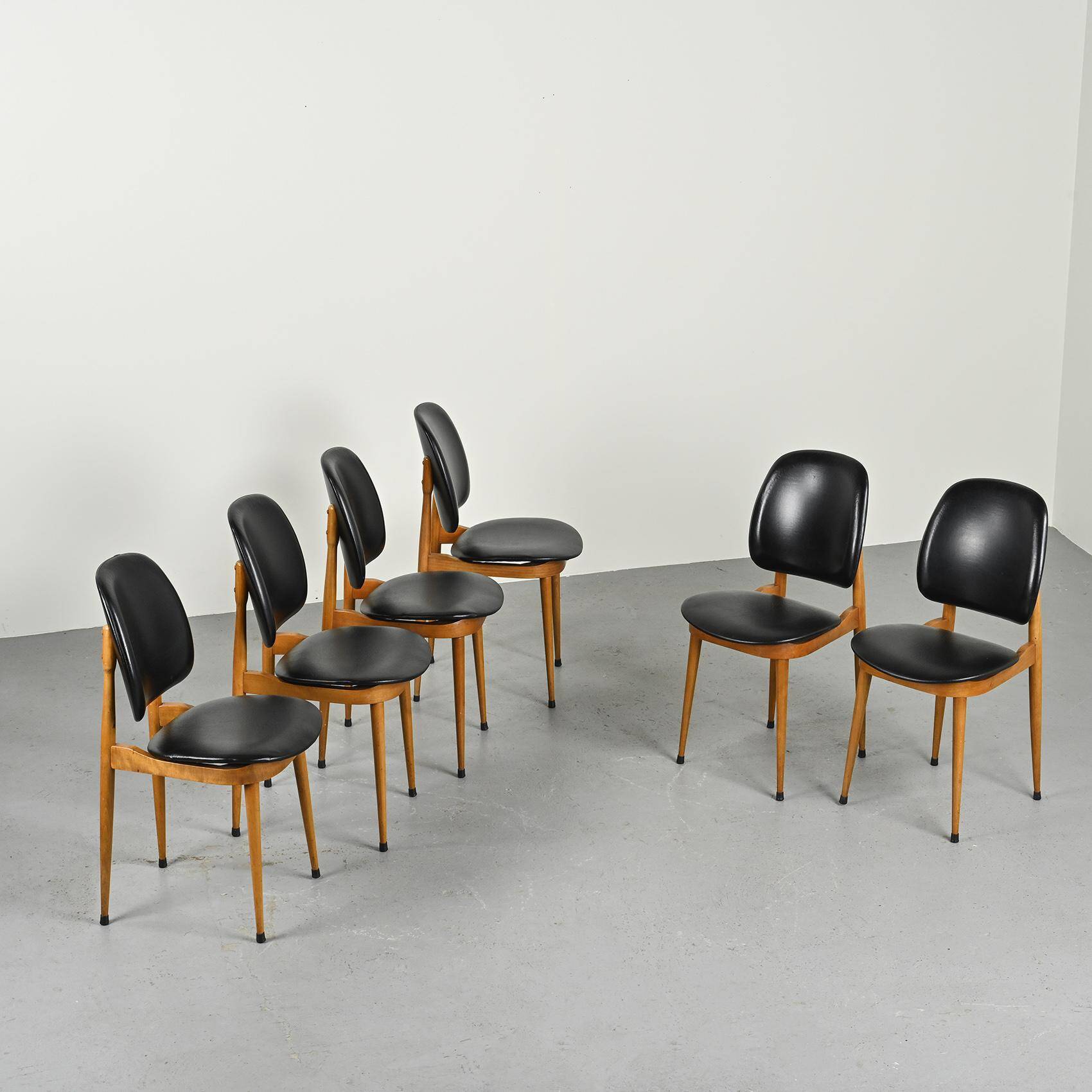 Set of six Pegase Chairs
