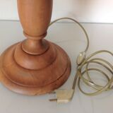 Turned wood lamp vintage 60s-70s