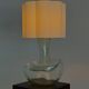 Large vintage table lamp with sculptural glass base