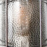 Old wall lamp in mesh hammered glass