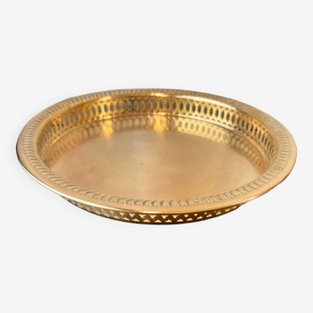 Round brass serving tray