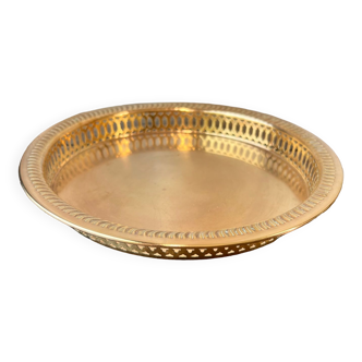 Plateau de service rond en laiton