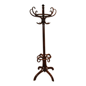Brown wooden coat rack - Hungarian model, standing, before 1890.