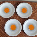 Set of 4 orange plates Bareuther 131