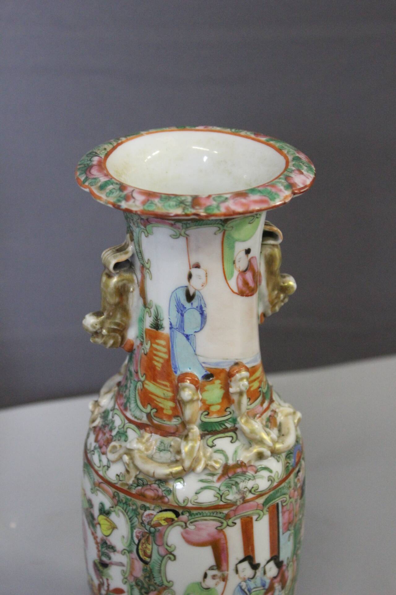 Pair of Canton Porcelain Vases, China circa 1900