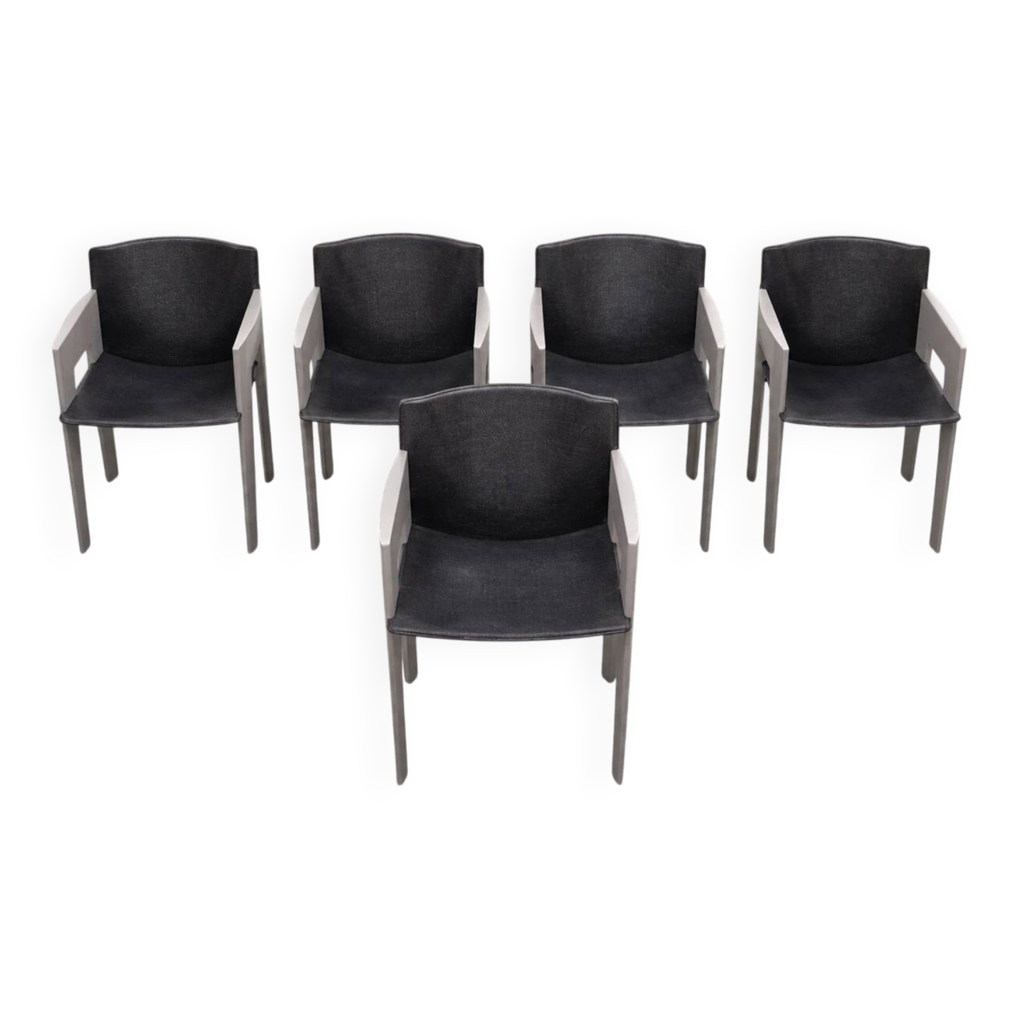 Set of 5 modernist dining chairs by Arnold Merckx for Arco / 1980s