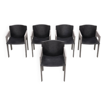 Set of 5 modernist dining chairs by Arnold Merckx for Arco / 1980s