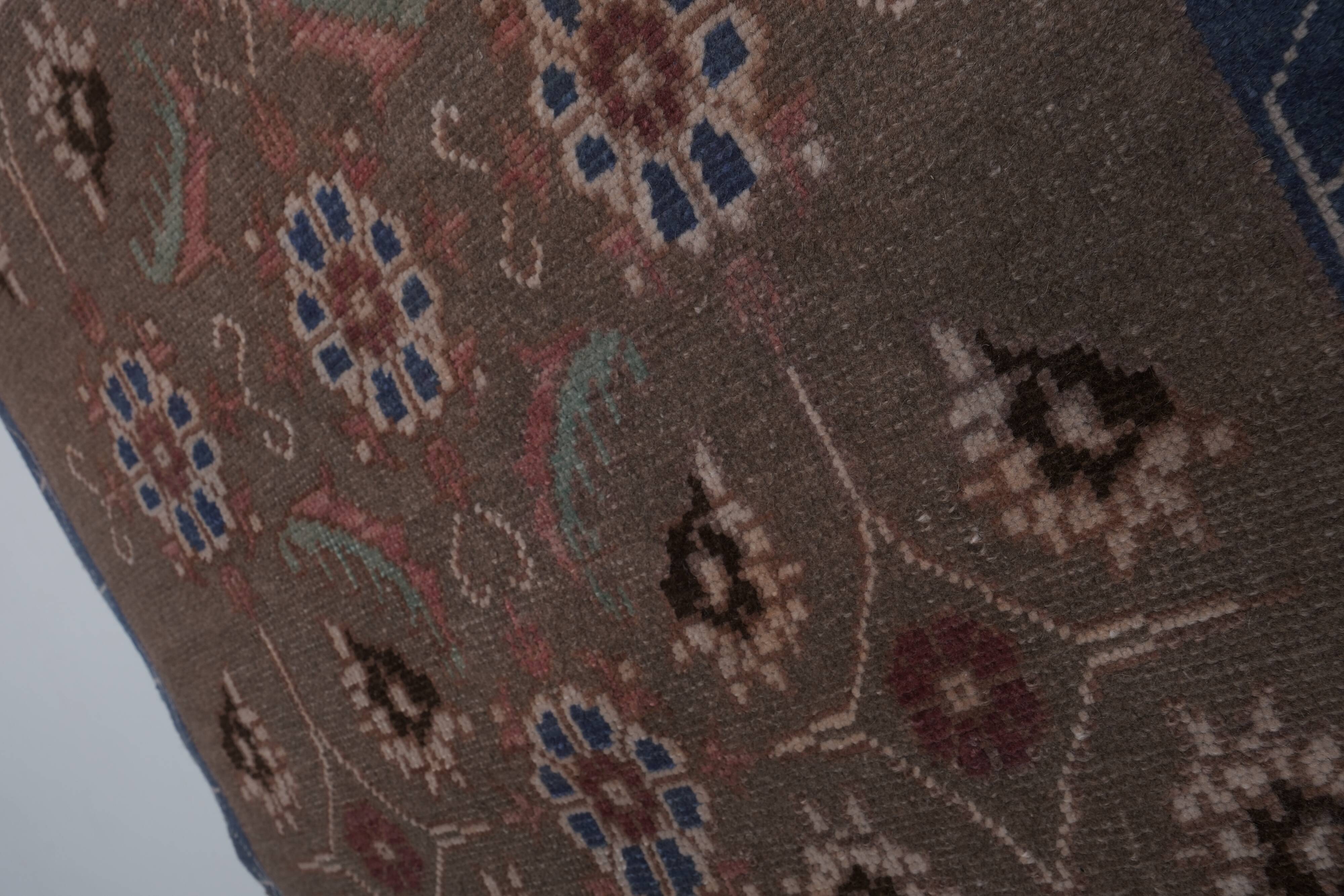 Vintage Turkish Oushak Rug Handwoven 79x230 cm