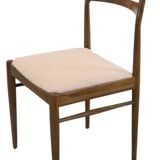 Suite de 4 chaises en palissandre et tissu