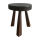 Tabouret tripode bois style Courchevel brutaliste