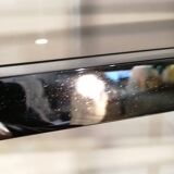 Designer shelf in chrome metal and smoked glass vintage 1970