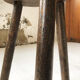 Handcrafted oak bean-shaped stool