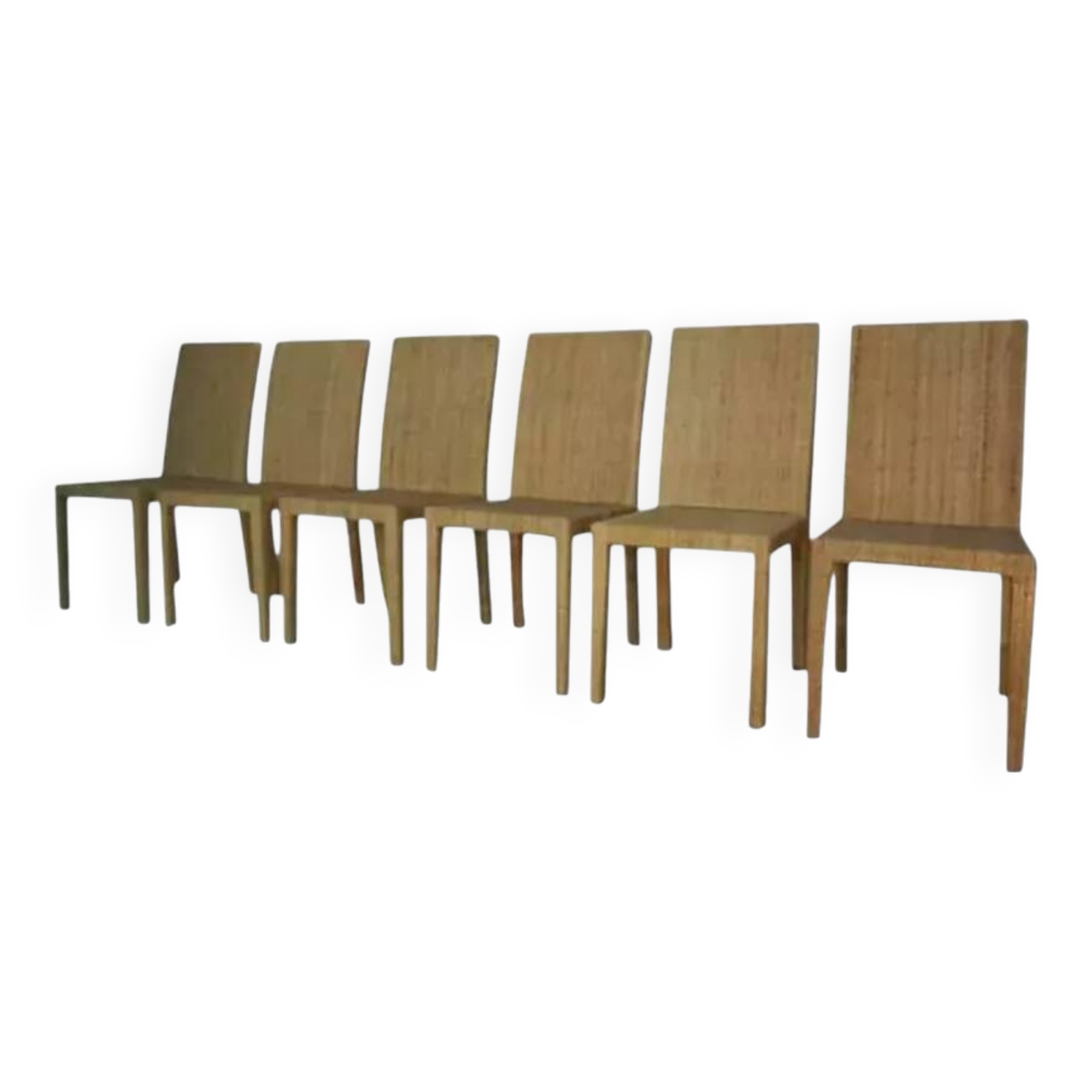 Set of 6 chairs model 1935 by Jean Michel Frank and Adolphe Chanaux for Ecart