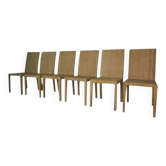 Set of 6 chairs model 1935 by Jean Michel Frank and Adolphe Chanaux for Ecart