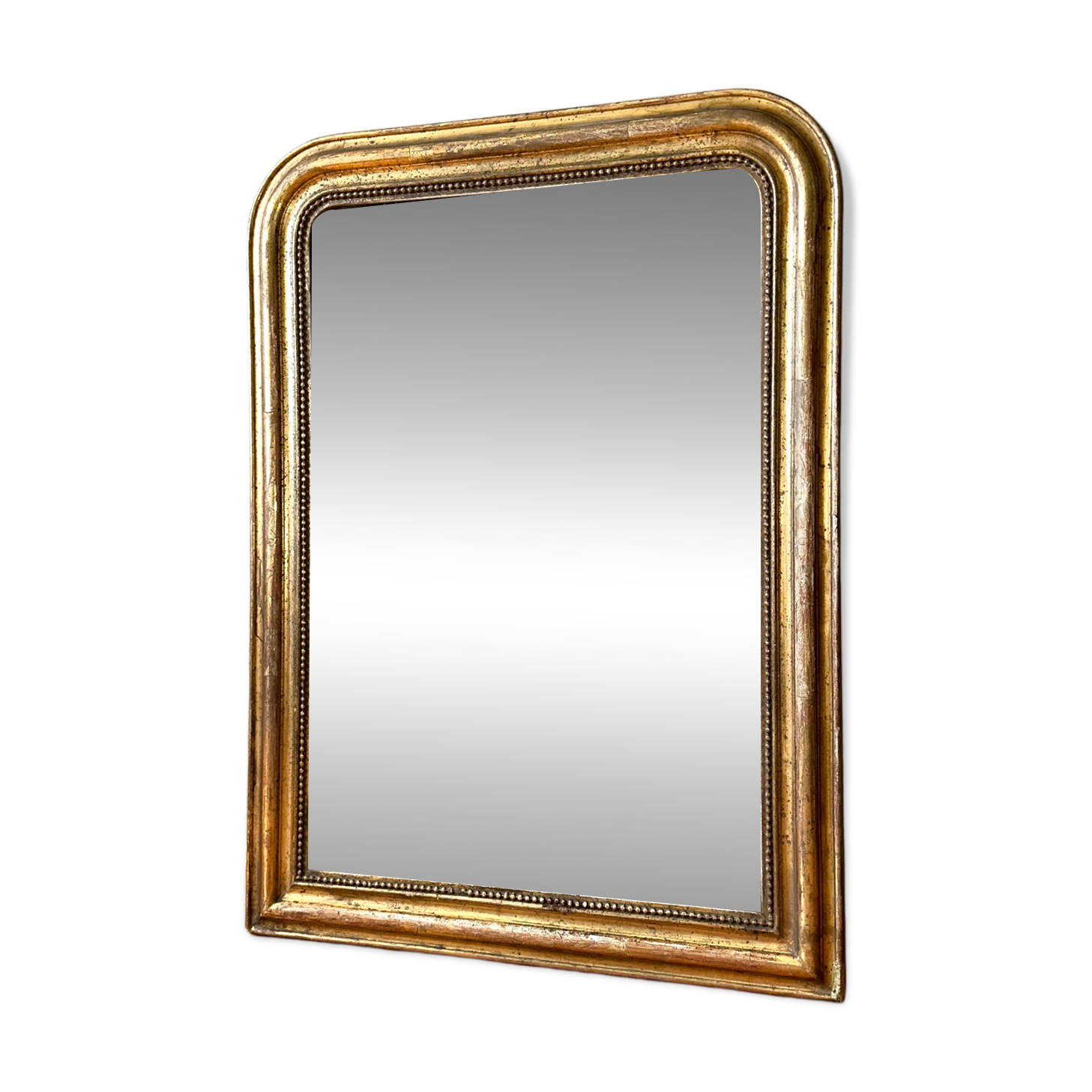 Antique Louis-Philippe gilded mirror from the 19th century.