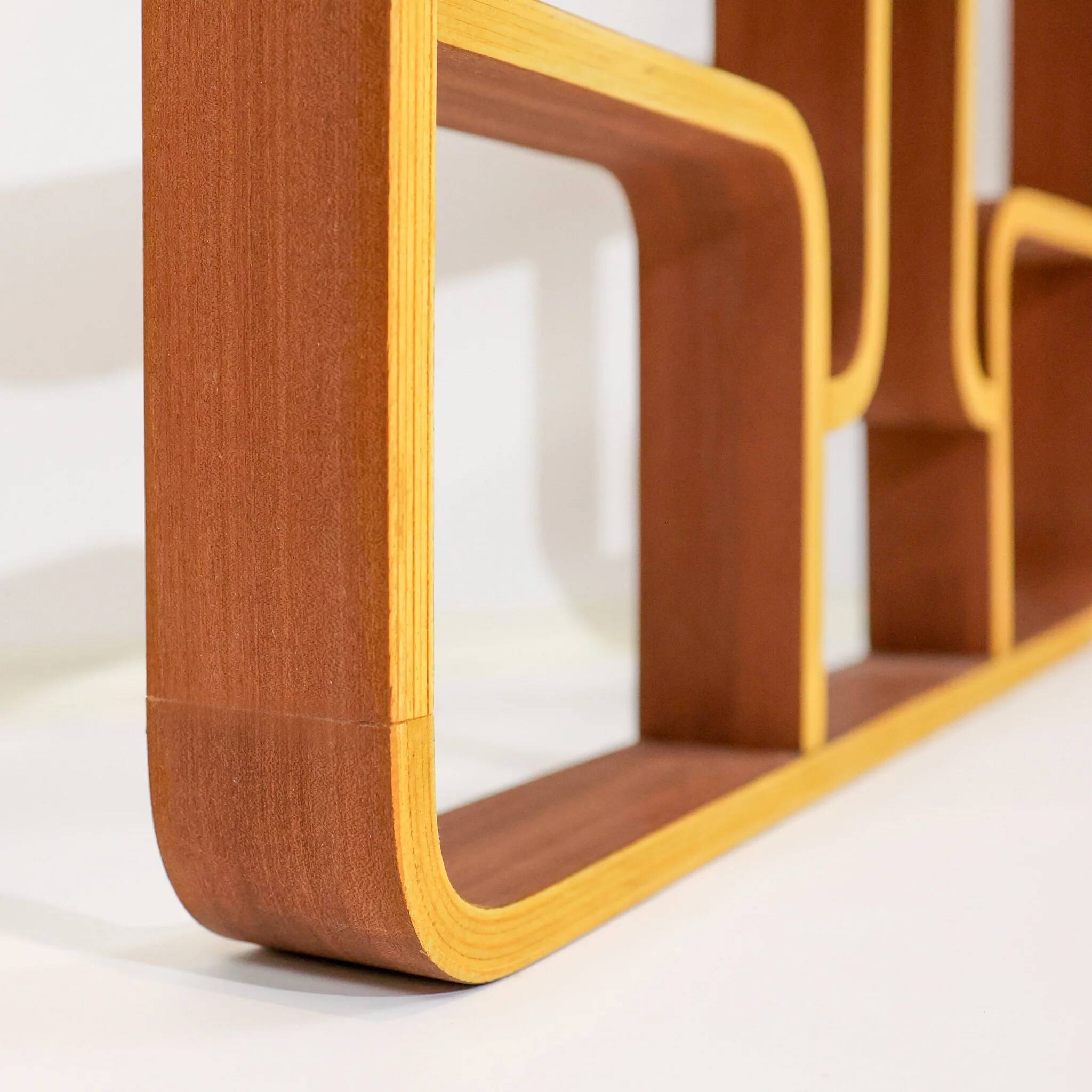Vintage modernist screen with rounded edges / space divider by Ludvik Volak, 1960s