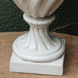 Baluster lamp base in Paris porcelain