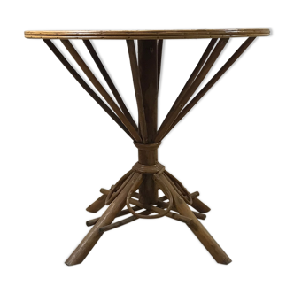 Rattan and wicker table