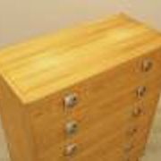 Danish pine veneer chest of drawers with six drawers, 1970s