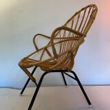 Vintage rattan chair from Rohe Noordwolde