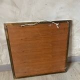 Mirror in wood and brass