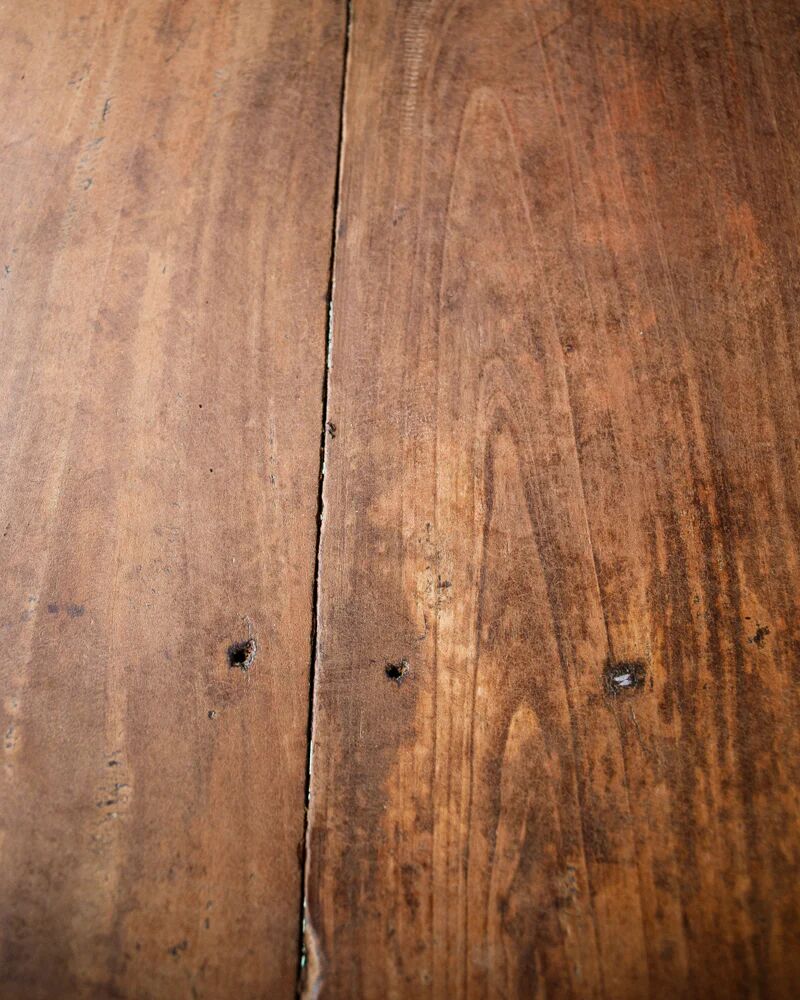 Very long vintage French wooden cloister table