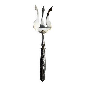 Rare vintage rococo trident fork