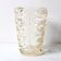 Mid-century Solid Heavy Clear Pattered Glass Flower Vase / Fidenza / Italy