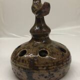 Vase pique fleur en grès pyrite zoomorphe 1950/60