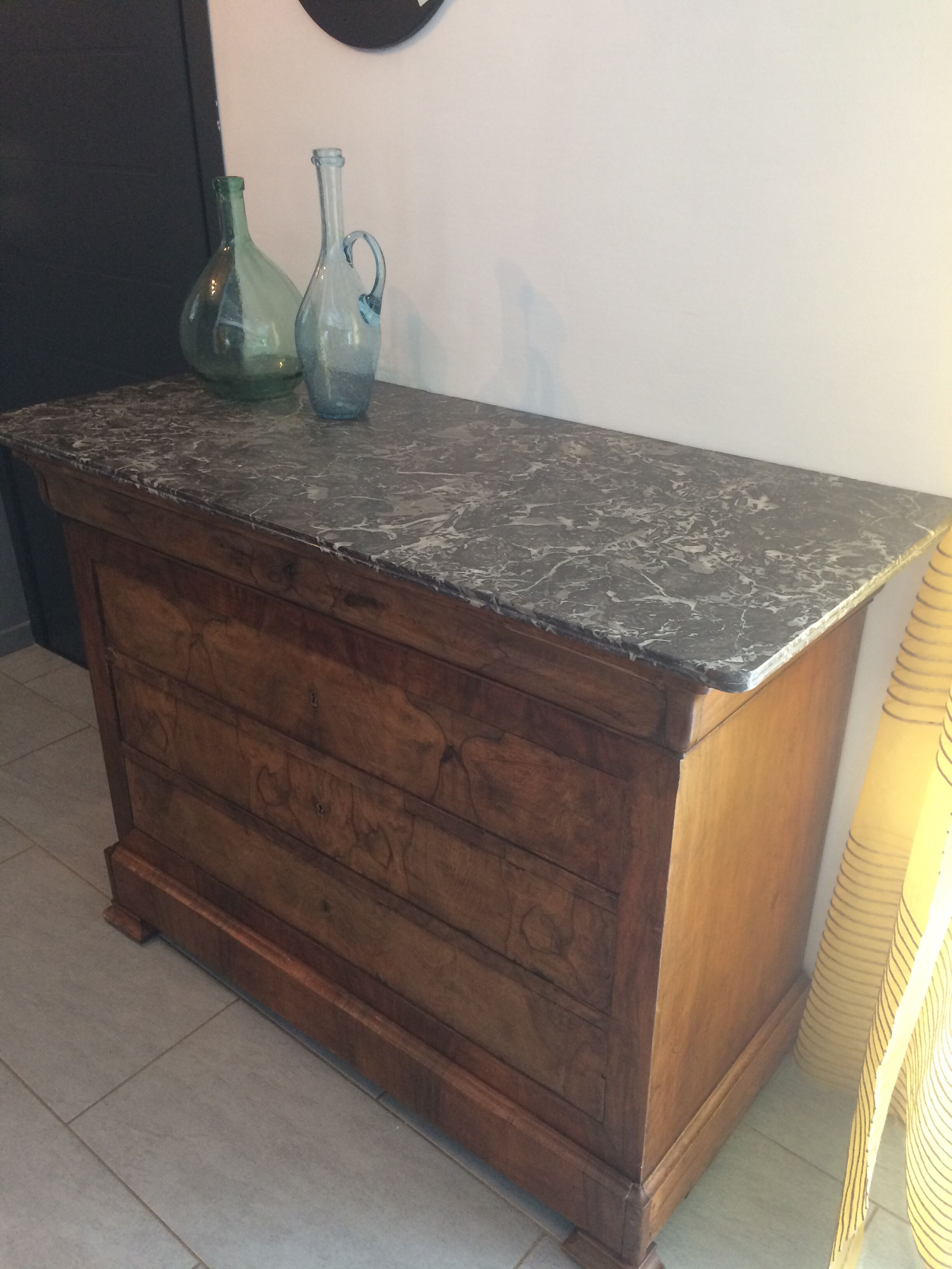 Empire dresser with marble top